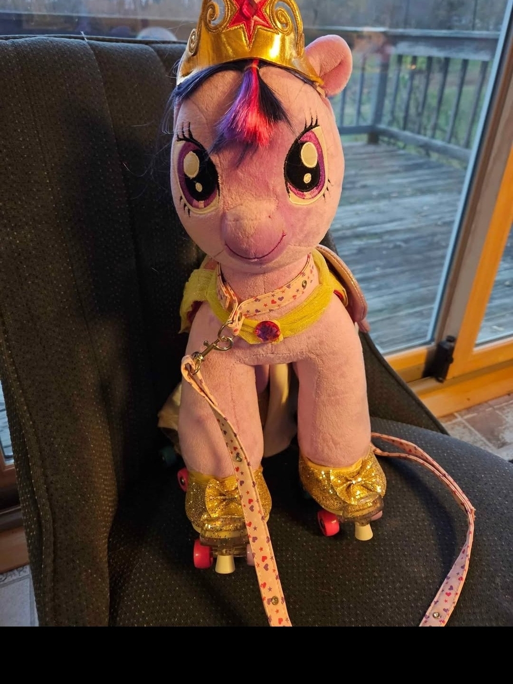 My Little Pony Build-A-Bear with Purple-Pink Mane and Gold Skates